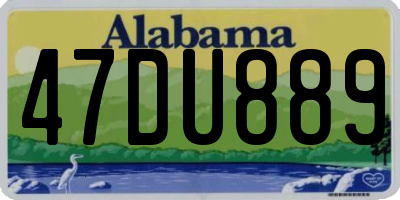 AL license plate 47DU889