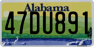 AL license plate 47DU891