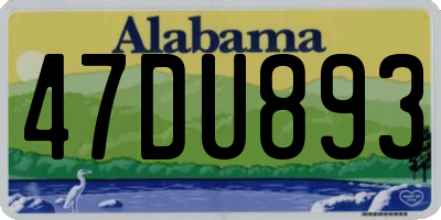 AL license plate 47DU893