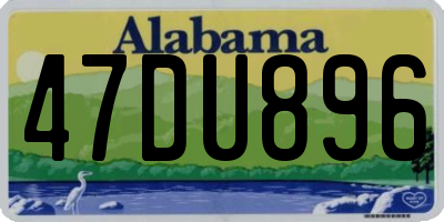 AL license plate 47DU896