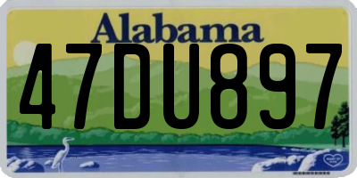 AL license plate 47DU897