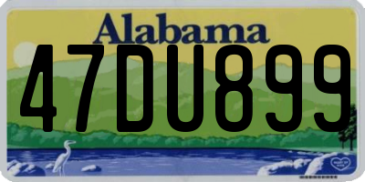 AL license plate 47DU899