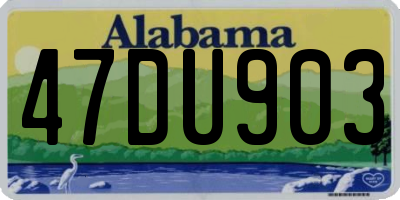 AL license plate 47DU903