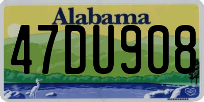 AL license plate 47DU908