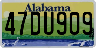 AL license plate 47DU909