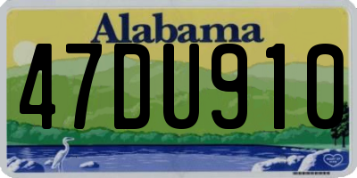 AL license plate 47DU910