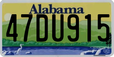 AL license plate 47DU915