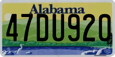 AL license plate 47DU920