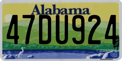 AL license plate 47DU924