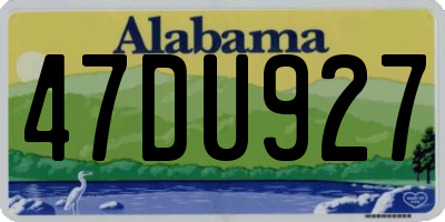 AL license plate 47DU927