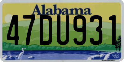 AL license plate 47DU931