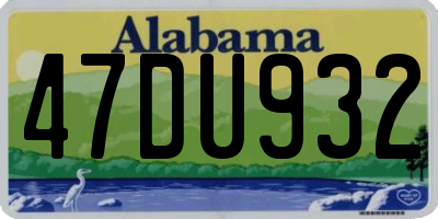 AL license plate 47DU932