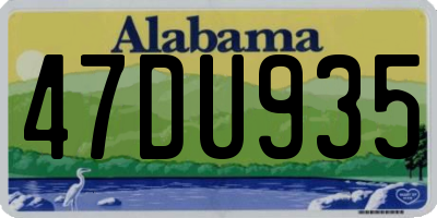 AL license plate 47DU935