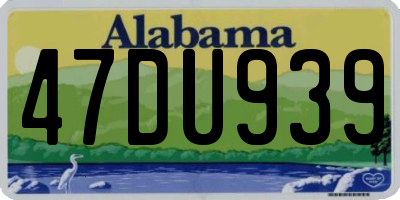 AL license plate 47DU939