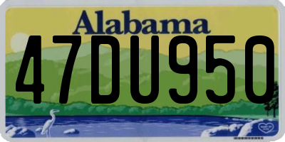 AL license plate 47DU950