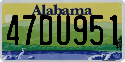AL license plate 47DU951
