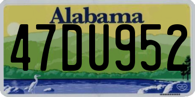 AL license plate 47DU952