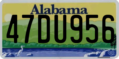 AL license plate 47DU956