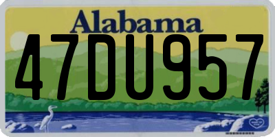 AL license plate 47DU957