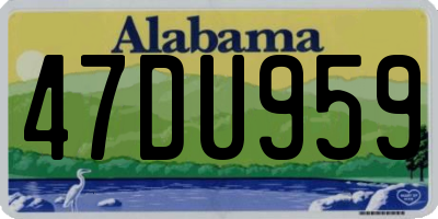 AL license plate 47DU959