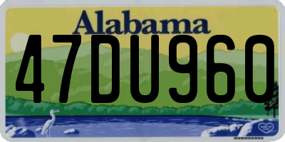 AL license plate 47DU960
