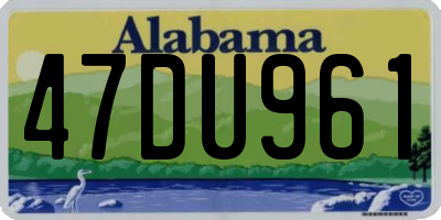 AL license plate 47DU961