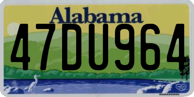 AL license plate 47DU964