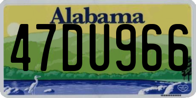 AL license plate 47DU966