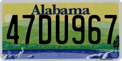 AL license plate 47DU967