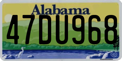 AL license plate 47DU968