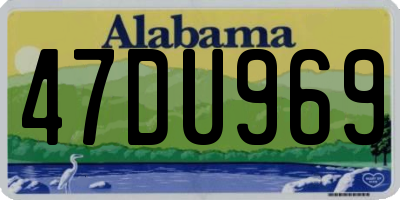 AL license plate 47DU969