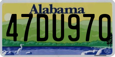 AL license plate 47DU970
