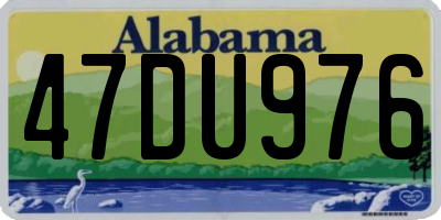 AL license plate 47DU976