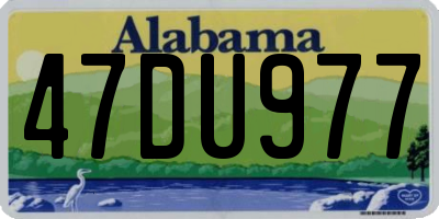 AL license plate 47DU977