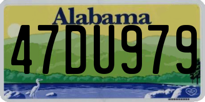 AL license plate 47DU979