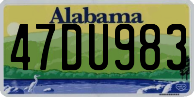 AL license plate 47DU983