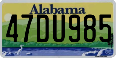 AL license plate 47DU985