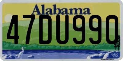 AL license plate 47DU990