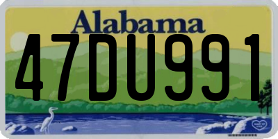 AL license plate 47DU991