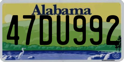 AL license plate 47DU992