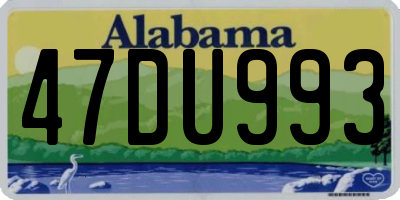 AL license plate 47DU993
