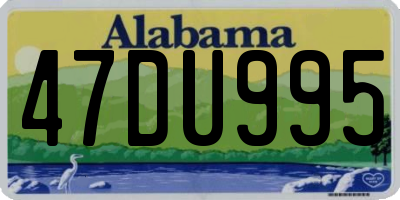 AL license plate 47DU995