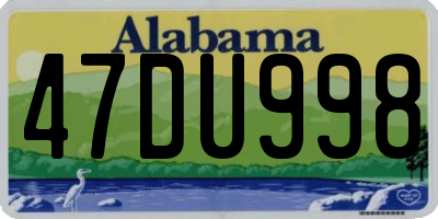 AL license plate 47DU998