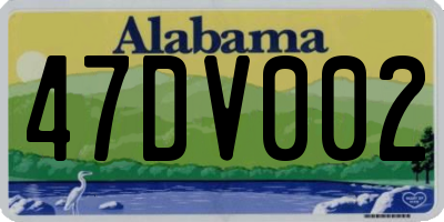 AL license plate 47DV002