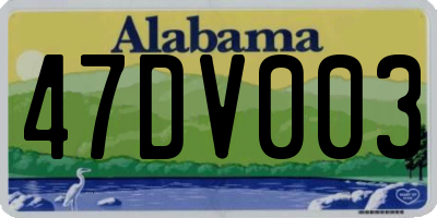AL license plate 47DV003