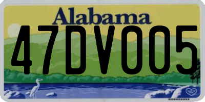 AL license plate 47DV005