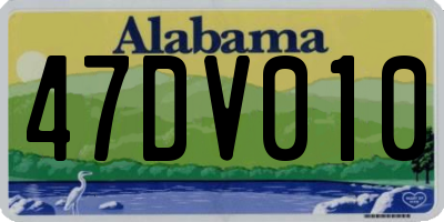 AL license plate 47DV010