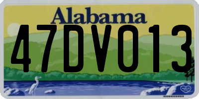 AL license plate 47DV013