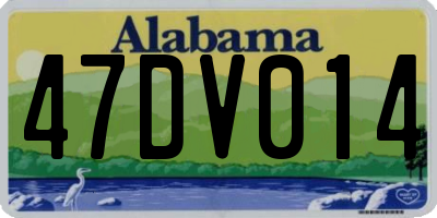 AL license plate 47DV014