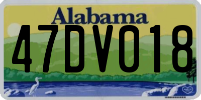 AL license plate 47DV018